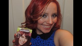 Garnier Nutrisse Ultra Color R3 Light Intense Auburn Review and Demo [upl. by Tina16]