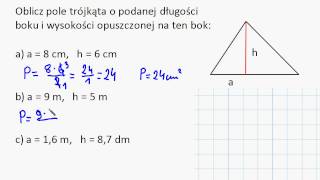 Jak obliczyć pole trójkąta [upl. by Messing662]