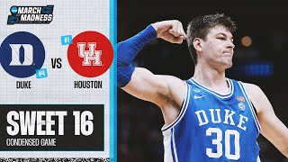 Duke vs Houston  Sweet 16 NCAA tournament extended highlights [upl. by Rainer319]