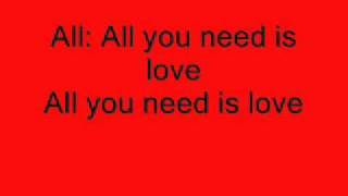 One Direction  All You Need Is Love with Lyrics [upl. by Beaulieu]