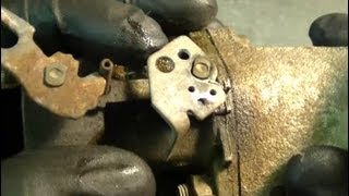 DIY  Tecumseh Snowblower Carburetor Throttle Shaft Lever Repair PART 1 [upl. by Aeret]