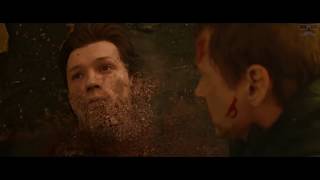 Avengers Infinity War Spider Man Death Scene Mr Stark I Dont Feel So Good [upl. by Nalahs]