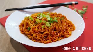 Gochujang Spicy Ramen Noodles Recipe  Gregs Kitchen [upl. by Yenahs787]