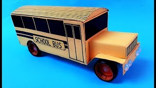 Como hacer un BUS escolar con cartón y materiales reciclados [upl. by Bendite]