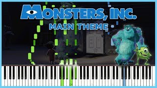 Monsters Inc  Main Theme  PIANO DUET Synthesia [upl. by Kei]