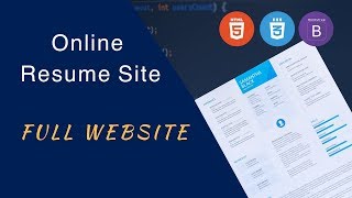 How To Make A Website Using HTML And CSS Step By Step Complete Website Resume CV Design [upl. by Ellie]