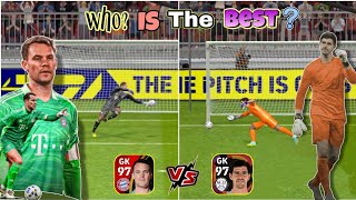 T Courtois vs M Neuer Goalkeeper Comparison  eFootball 2023 Mobile [upl. by Joycelin601]