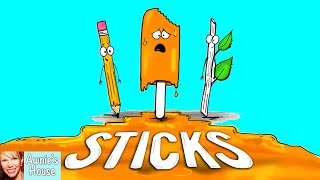 ☀️ Kids Book Read Aloud STICKS by Diane Alber [upl. by Obidiah]