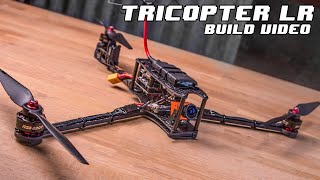 TRICOPTER LR  Long Range FPV 1h Flight time Foldable multirotor  Build Video [upl. by Thacher494]