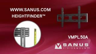 How to Install Your SANUS VMPL50a TV Mount [upl. by Isbella]