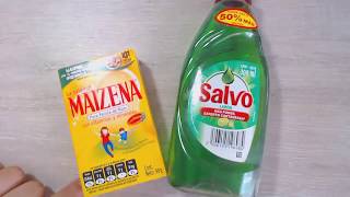 CÓMO HACER SLIME SIN PEGAMENTO CON LAVALOZA SALVO Y MAIZENA [upl. by Aenotna]