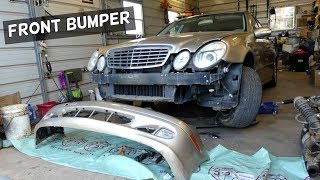 HOW TO REMOVE FRONT BUMPER ON MERCEDES W211 [upl. by Phillie]