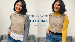 How to Knit a Sweater Vest  Free Knitting Pattern [upl. by Shute]