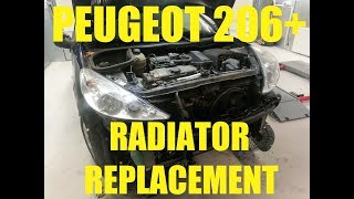 Peugeot 206 Front bumper removal and radiator replacement  HOW TO [upl. by Najed]