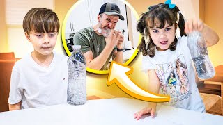 JOGO DA GARRAFA EM FAMÍLIA BOTTLE FLIP GAME  Família Brancoala [upl. by Alyworth996]