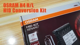 OSRAM Xenon HID Conversion Kit Unboxing  H4 6000K HL [upl. by Trilly]