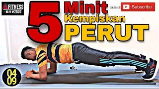 5 Minit Senaman Kempiskan Perut  5 Minutes Exercise for Flat Abs [upl. by Leunad]