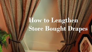 How To Lengthen Store Bought Drapes [upl. by Akitahs]