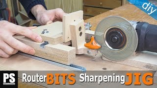 Homemade Router Bits Sharpening Jig [upl. by Fujio]