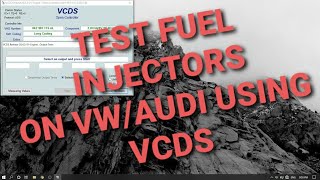 TEST FUEL INJECTORS ON VWAUDI USING VCDS [upl. by Allemahs189]