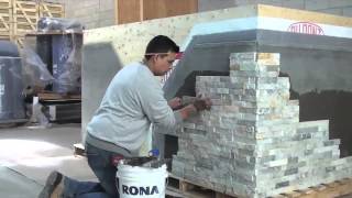 How to Install ErthCOVERINGS Natural Stone Panels [upl. by Nihi898]