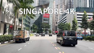 Singapore 4K  Tropical Skyline  Driving Downtown [upl. by Uziel]