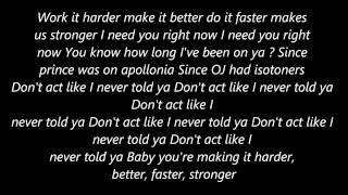 Kanye West Stronger Lyrics [upl. by Goff]