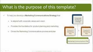 Marketing Communications Plan Template [upl. by Hayley]