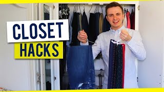 Mens Wardrobe Organisation Ideas  How To EASILY Keep Your Closet Organized [upl. by Cutcheon302]