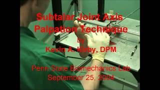 Subtalar Joint Axis Palpation Technique [upl. by Cardon175]