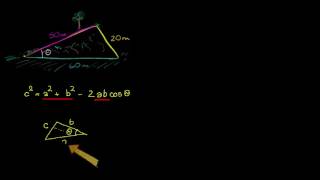 Obliczanie kąta z twierdzenia cosinusów [upl. by Shannen]