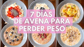 7 días de Avena para perder peso  Recetas con Avena  Una Semana de Avena  Michela Perleche [upl. by Begga]