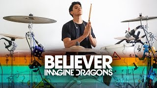 BELIEVER  Imagine Dragons  Alejandro Drum Cover Batería [upl. by Ahsiruam]