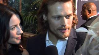 OUTLANDER  Sam Heughan Caitriona Balfe  The quotStiff Onequot Comment [upl. by Rao]