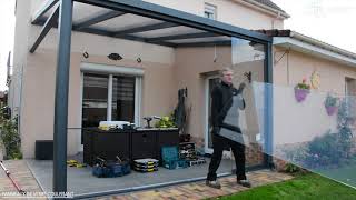 Comment Installer un Rideau de Verre Coulissant pour Pergola  CLIKIT [upl. by Johny656]